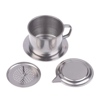 Stainless Steel Coffee Filter Infuse Cup Vietnamese Coffee Dripper Maker Pot Portable Coffee Drip Strainer Kitchen Tools 1PC.
