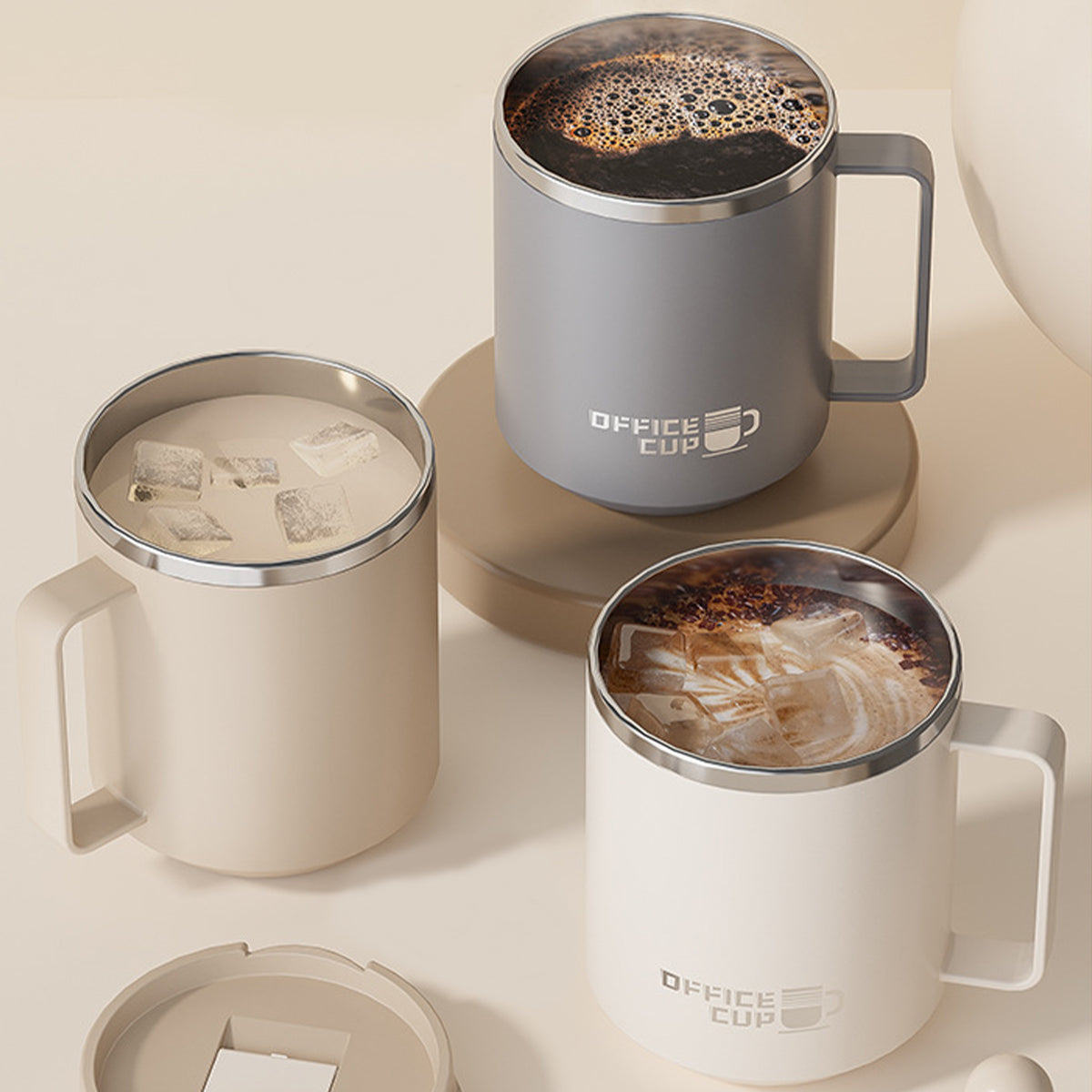 Double Wall Insulated Coffee Mug - Leak-Proof Steel Cup