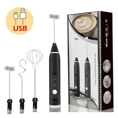 Portable Electric Milk Frother USB Handheld Blender