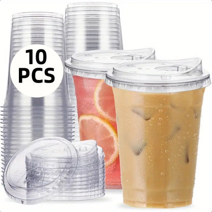 Plastic Cup: Transparent 16oz Shatterproof Cups for Coffee & Milk Tea