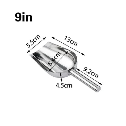 Stainless-Steel Ice Cube Scoop for Bar & Kitchen