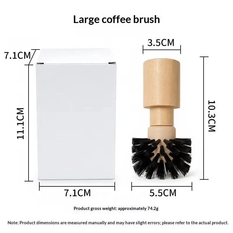 Coffee Portafilter Cleaning Brush Non-Shedding Bristles 50/55mm Wooden Handle for Home DIY Espresso Brewing Cleaning