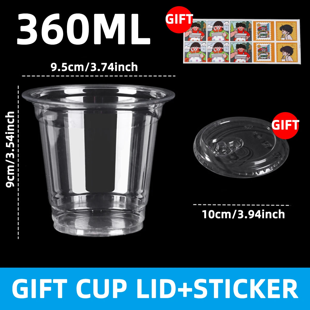 Plastic Cup: Transparent 16oz Shatterproof Cups for Coffee & Milk Tea