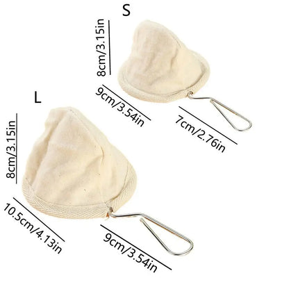 Flannel Cloth Coffee Filter Strainers Stainless Steel Handle Reusable Pour Over Coffee Dripper Fine Mesh Detachable