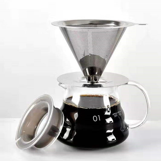 Double Layer Coffee Filter Holder - Stainless Steel Reusable