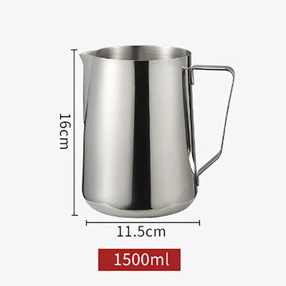100ML-2000ML Stainless Steel Milk Frothing Pitcher Espresso Coffee Barista Craft Latte Cappuccino Cream Frothing Jug Pitcher