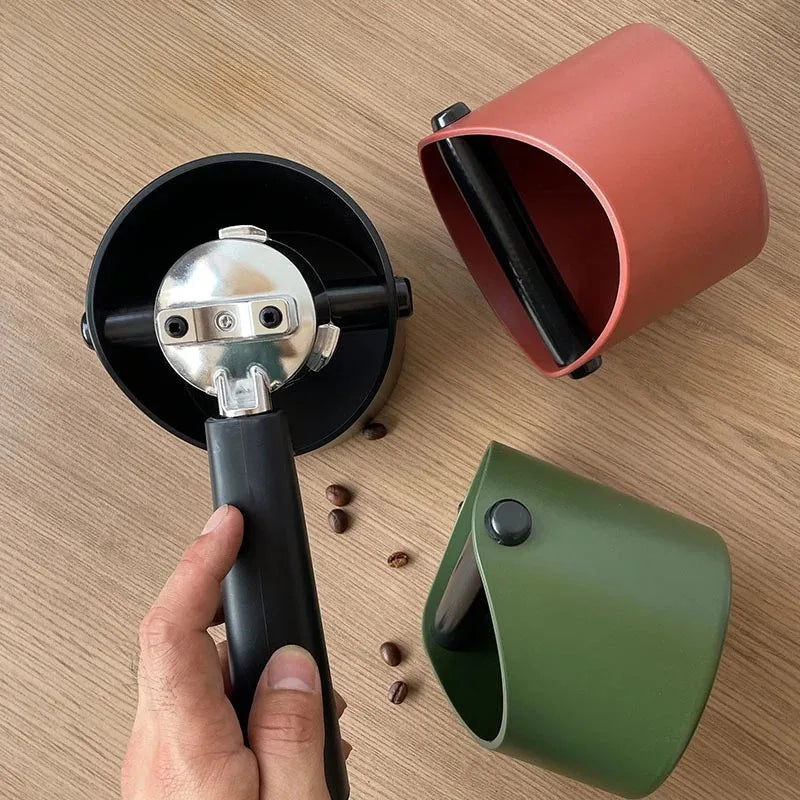 Shock-Absorbent Coffee Knock Box Anti-slip Espresso Dump Bin For Coffee Grounds with Removable Knock Bar Coffee Grind Waste Bin