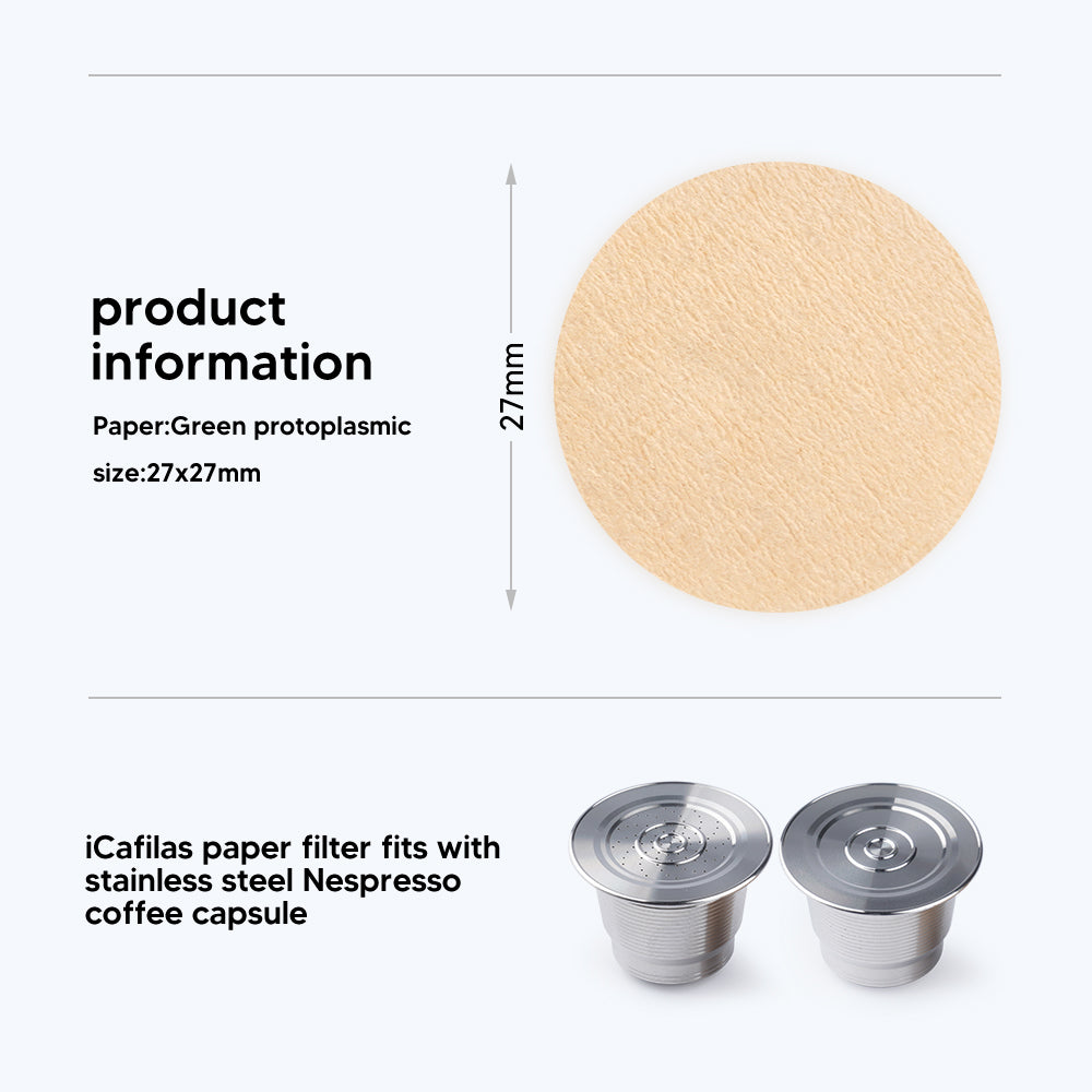 Nespresso Paper Coffee Filters - Easy Clean, Block Grounds