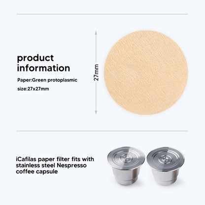 Nespresso Paper Coffee Filters - Easy Clean, Block Grounds