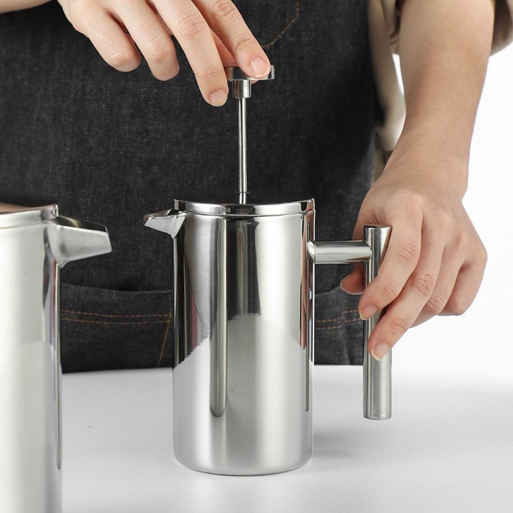 French Press Coffee Maker 350ml Stainless Steel Insulated