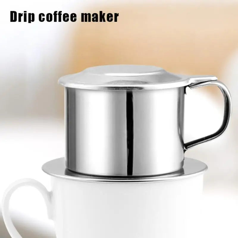 NEW Stainless Steel Coffee Filter Infuse Cup Vietnamese Coffee Dripper Maker Pot Portable Coffee Drip Strainer Kitchen Tools 1PC