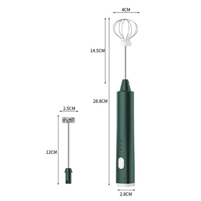 Electric Milk Frother: USB Handheld 3-Speed Foam Maker