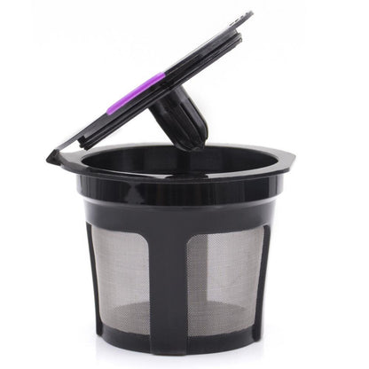 Black/Purple Reusable Coffee Filter - Eco-Friendly & Economical