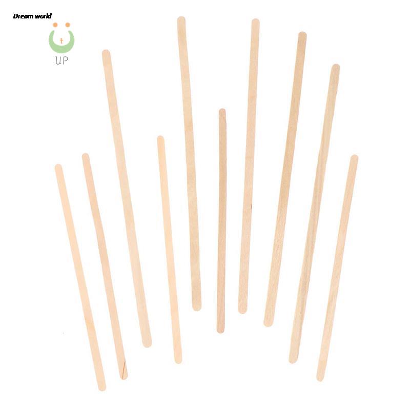Wooden Coffee Stirrers 100pcs - Biodegradable Drink Sticks
