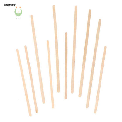 Wooden Coffee Stirrers 100pcs - Biodegradable Drink Sticks