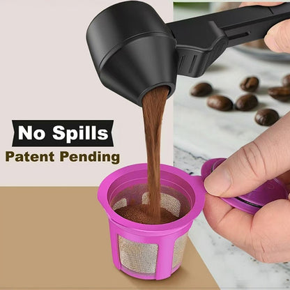 Coffee Scoop Funnel for K-Cup - 2 Tbsp Measuring Spoon