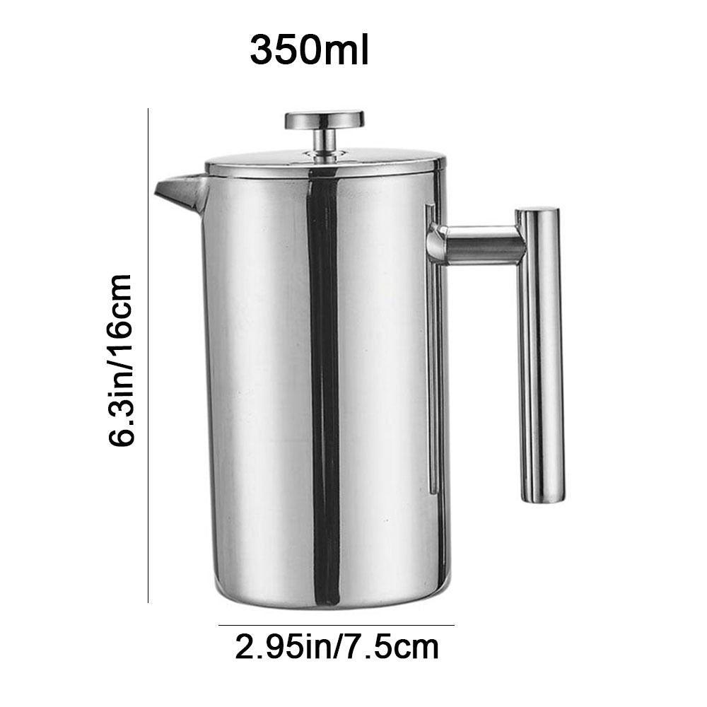 French Press Coffee Maker 350ml Stainless Steel Insulated