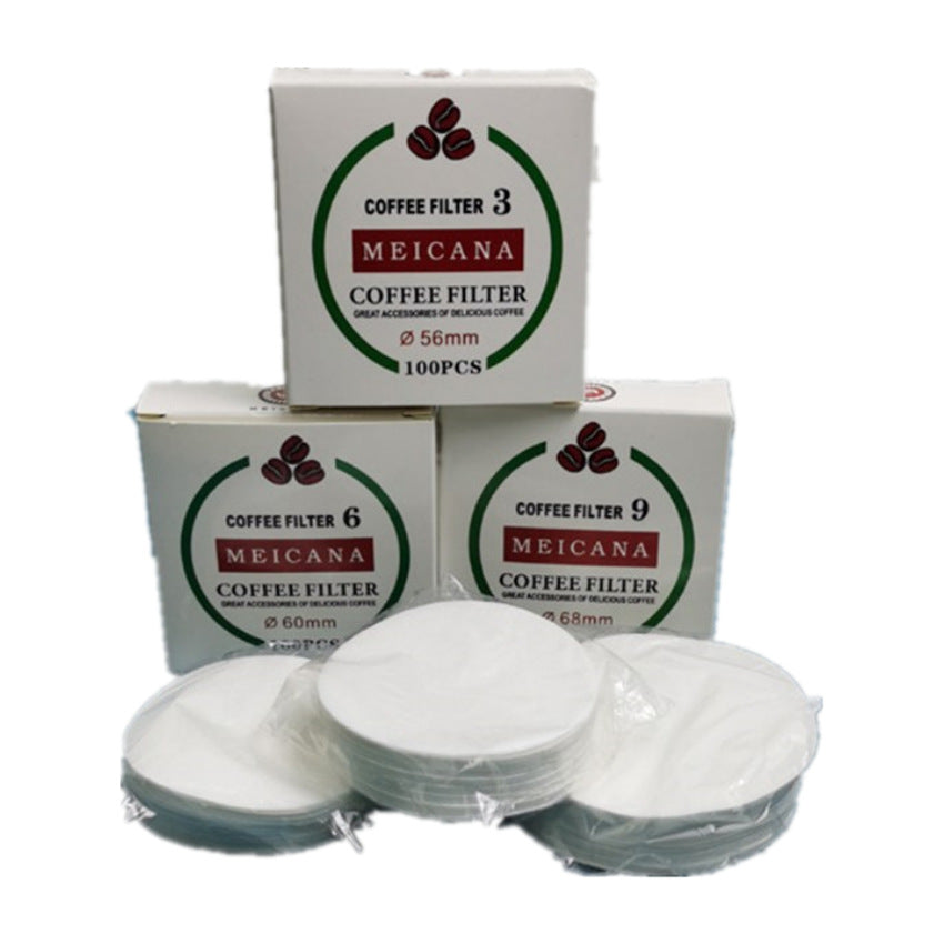 Round Coffee Filter Paper: 100Pcs for Ice Drop & Moka Pot