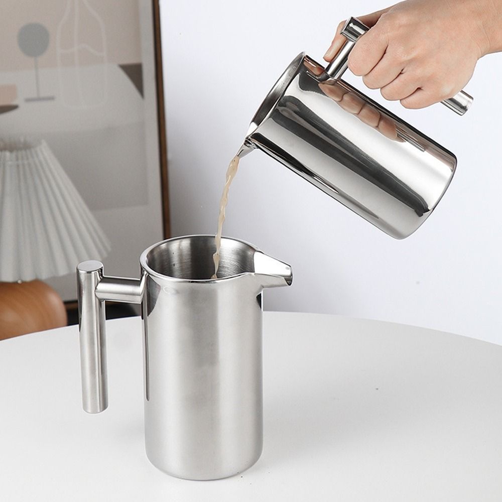 French Press Coffee Maker 350ml Stainless Steel Insulated
