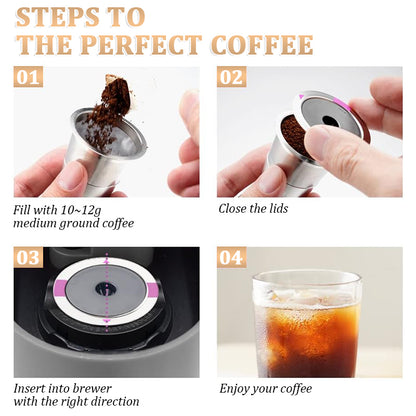 Reusable Coffee Pods - Stainless Steel Filters for Keurig