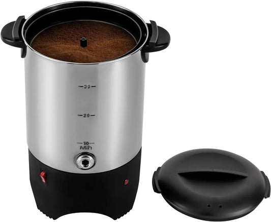 NEWEST 5.2L/1.4Gal 30 Cups Commercial Coffee Urn, 1000W Stainless Steel Commercial Coffee Maker Hot Beverage Dispenser with Percolator & Faucet for Home Party Office Wedding
