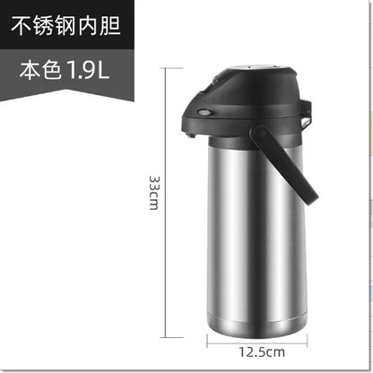 Coffee Thermos: Stainless Steel Airpot Dispenser 3L - Hot & Cold Beverage Server