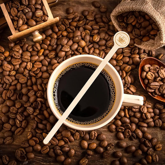 Wooden Coffee Stirrers 5.9-Inch, 20/100Pcs, Round Ends