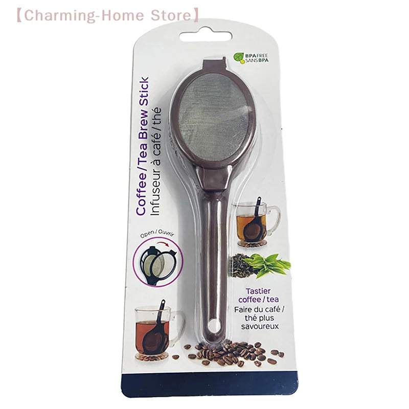 Coffee Capsule Powder Filter Spoon Reusable, Loose Leaf Tea Infuser Strainer Bag, Mesh Brewing Spoon Tool for Kitchen