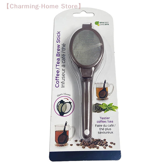 Coffee Capsule Powder Filter Spoon Reusable, Loose Leaf Tea Infuser Strainer Bag, Mesh Brewing Spoon Tool for Kitchen