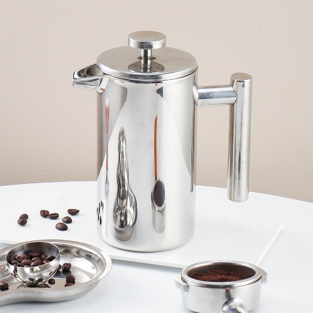 French Press Coffee Maker 350ml Stainless Steel Insulated