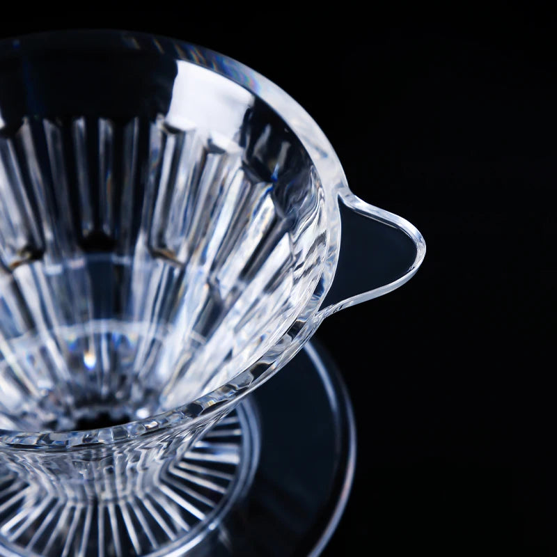 New Design Clear 1-4 Cups Slow Brewing Accessories Plastic Reusable Coffee Dripper Coffee Filter Cup Pour Over Coffee Maker