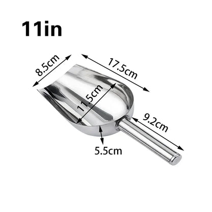 Stainless-Steel Ice Cube Scoop for Bar & Kitchen