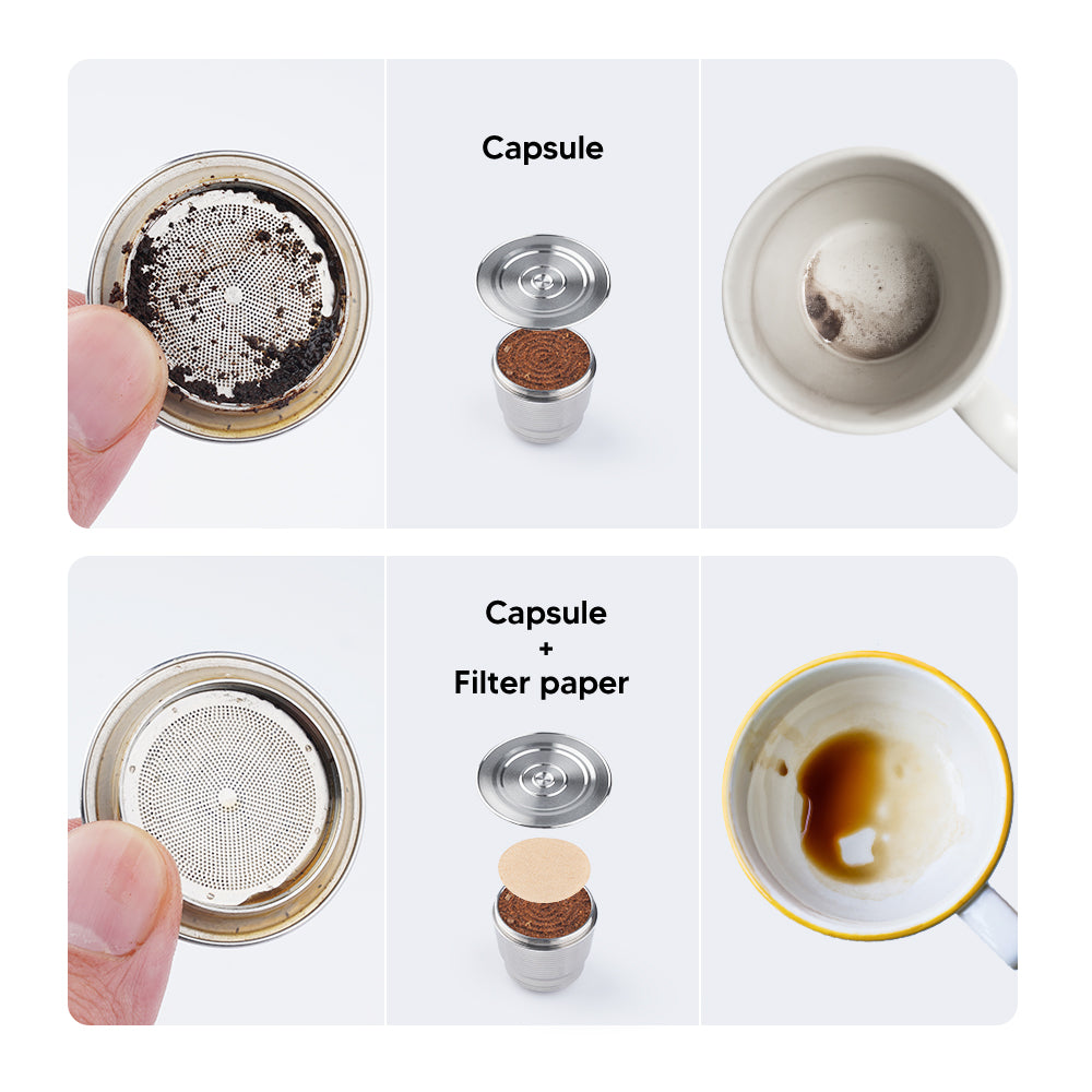 Nespresso Paper Coffee Filters - Easy Clean, Block Grounds