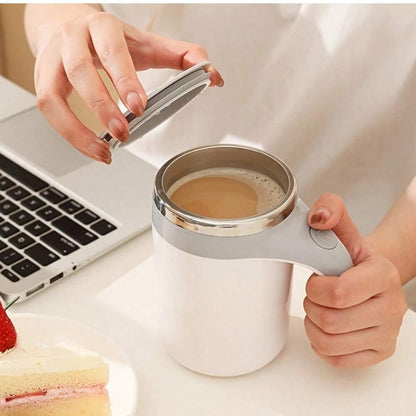 Coffee Mug: Stainless Steel Auto Magnetic Stirring Cup