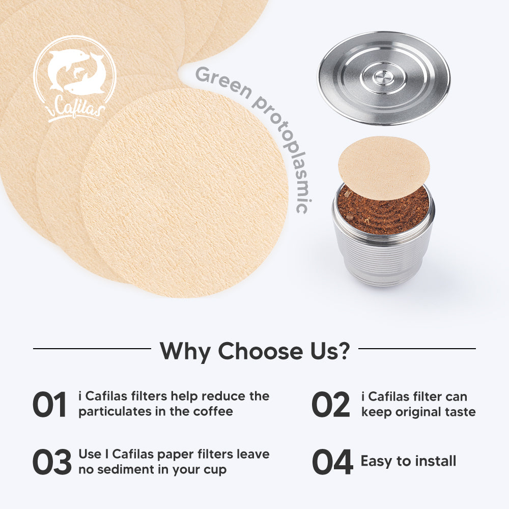Nespresso Paper Coffee Filters - Easy Clean, Block Grounds