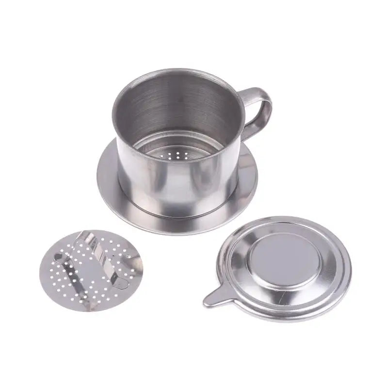 Stainless Steel Coffee Filter Infuse Cup Vietnamese Coffee Dripper Maker Pot Portable Coffee Drip Strainer Kitchen Tools 1PC.