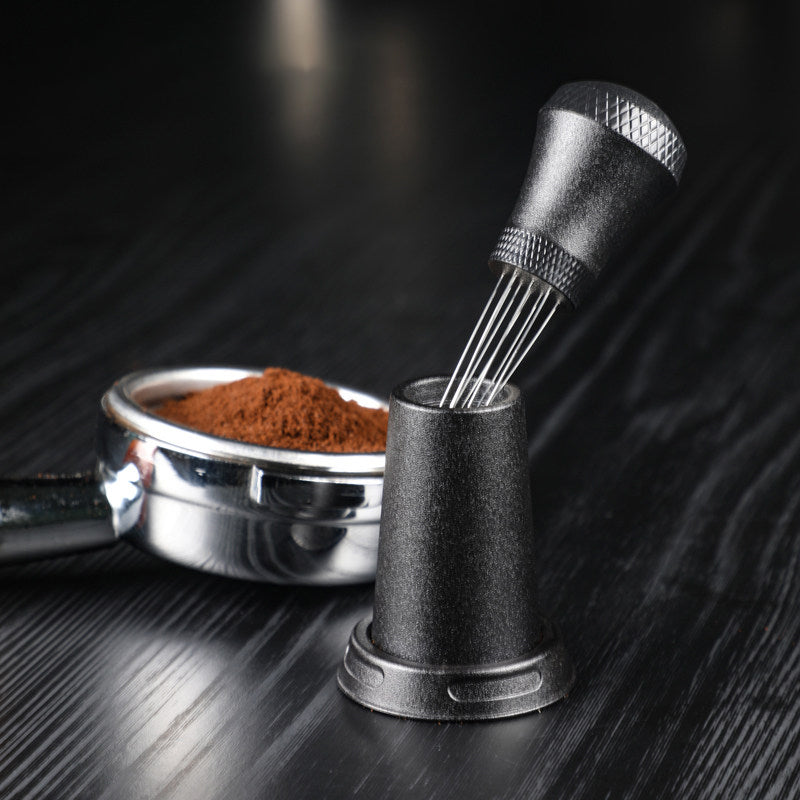 Espresso Distribution Tool - 10 Needle Coffee Stirrer with Stand