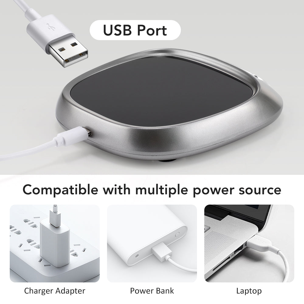 Smart Heating Cup Mat - USB Coffee Mug Warmer with Timer