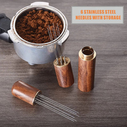 Stainless Steel Espresso Tamper - Needle Distributor Leveler