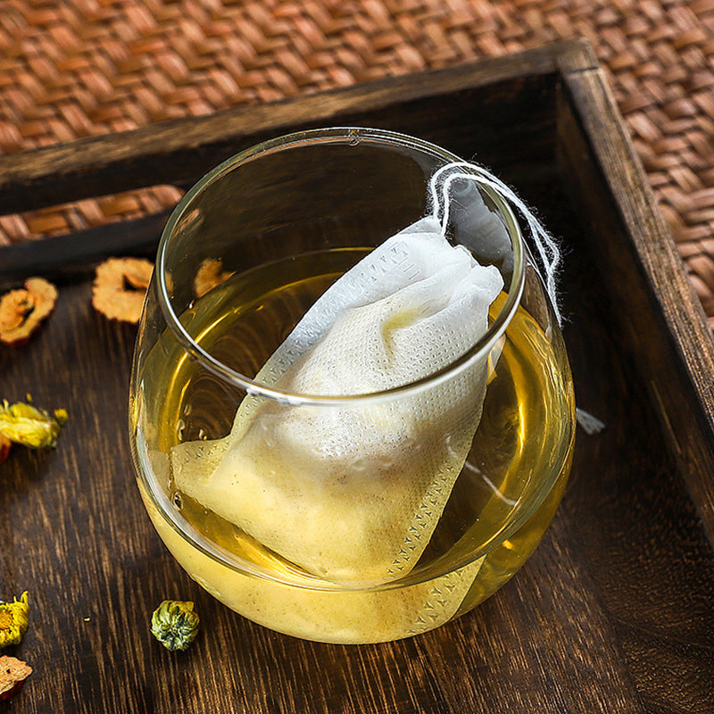 Disposable Teabags 100Pcs - Non-Woven Filter Bags with Drawstring