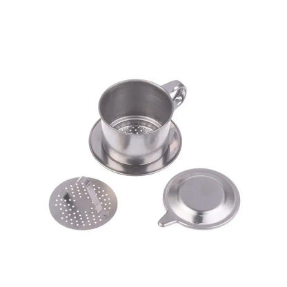 Stainless Steel Coffee Filter Infuse Cup Vietnamese Coffee Dripper Maker Pot Portable Coffee Drip Strainer Kitchen Tools 1PC.