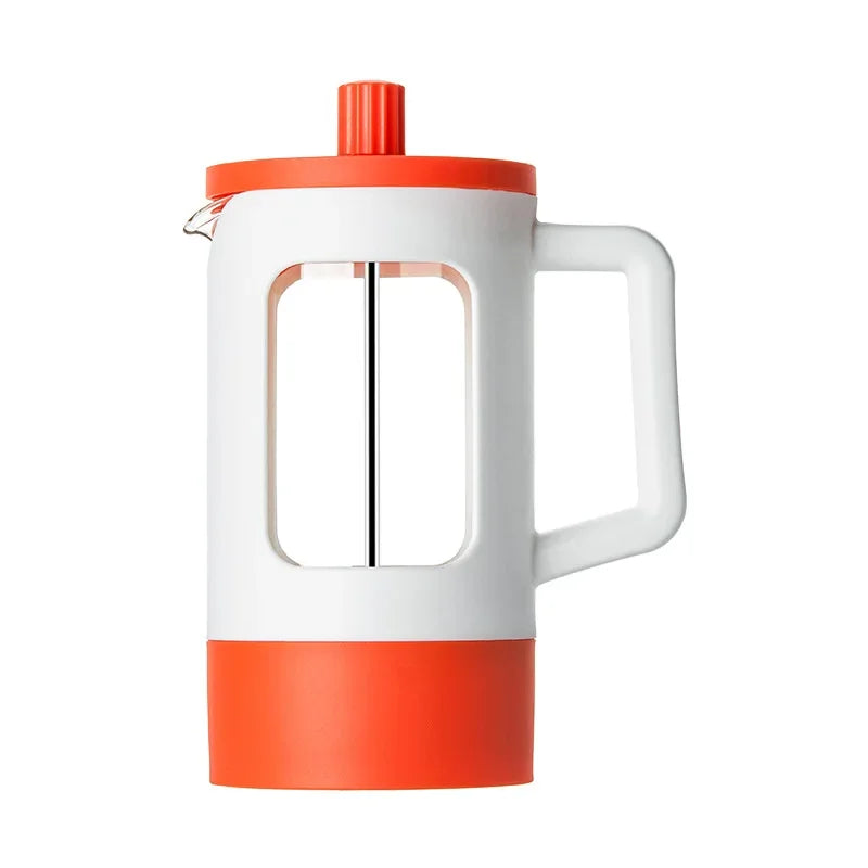 French Press Coffee Maker Pot - Heat-Resistant Glass, 4-Level Filter