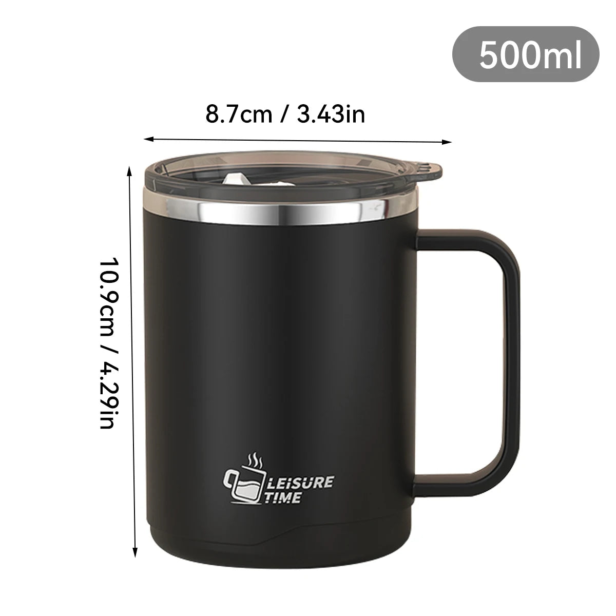 Double Wall Insulated Coffee Mug - Leak-Proof Steel Cup