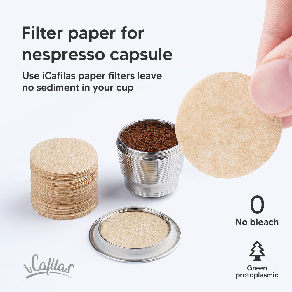 Nespresso Paper Coffee Filters - Easy Clean, Block Grounds