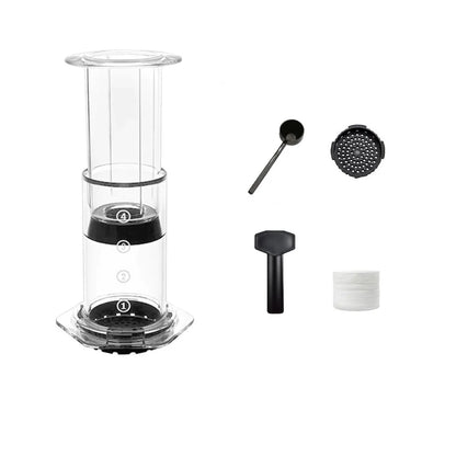 Portable Coffee Kettle Transparent French Style Press Coffee Pot Anti-slip Light Weight Hand Pour Coffee Maker Outdoor