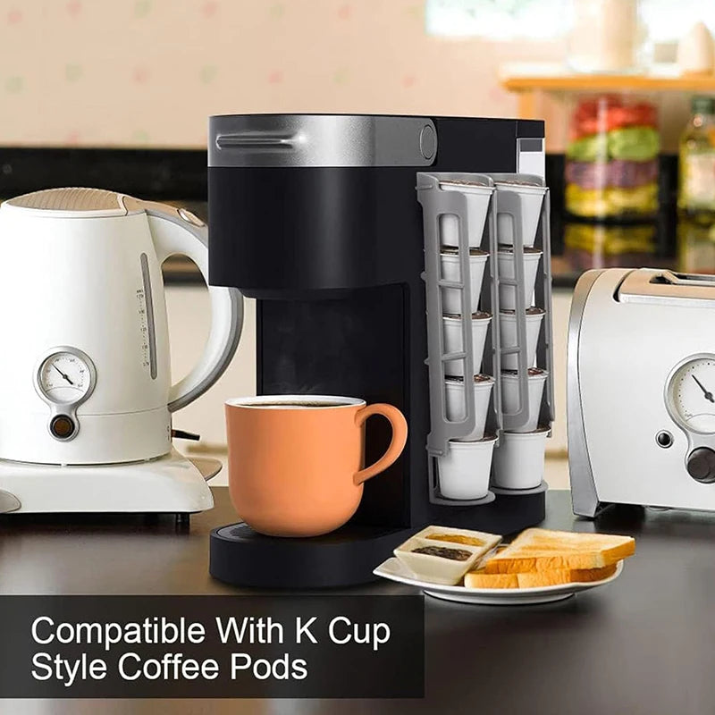 K Cup Holder: Coffee Pod Holder 2-Pack: Space-Saving K-Cup Organizer