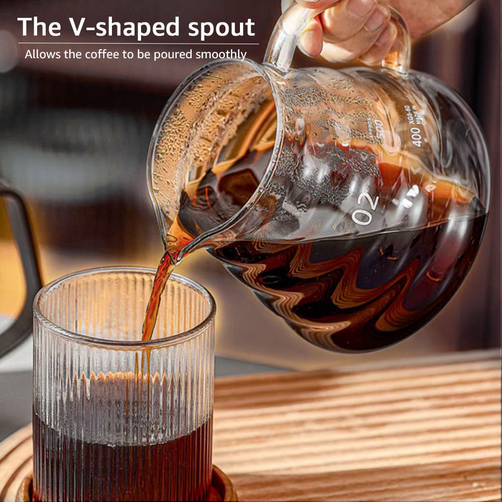 Coffee Pot Set: Hand Brew & Reusable Filter Cup