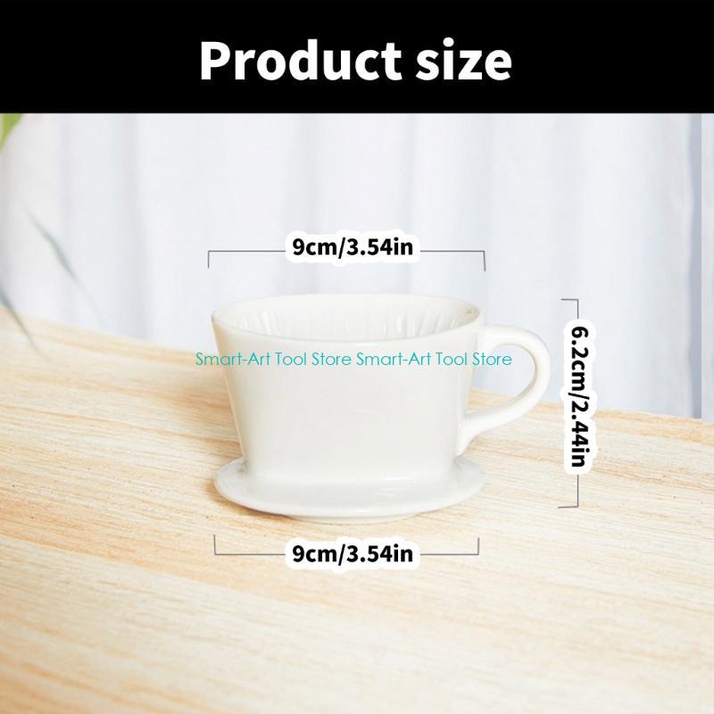 Coffee Dripper: Ceramic Coffee Filter Cup - Reusable Conical Dripper