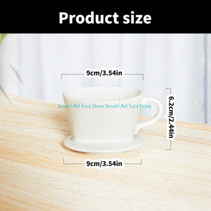 Coffee Dripper: Ceramic Coffee Filter Cup - Reusable Conical Dripper