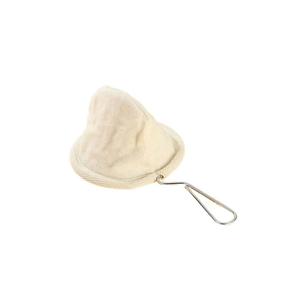 Flannel Cloth Coffee Filter Strainers Stainless Steel Handle Reusable Pour Over Coffee Dripper Fine Mesh Detachable